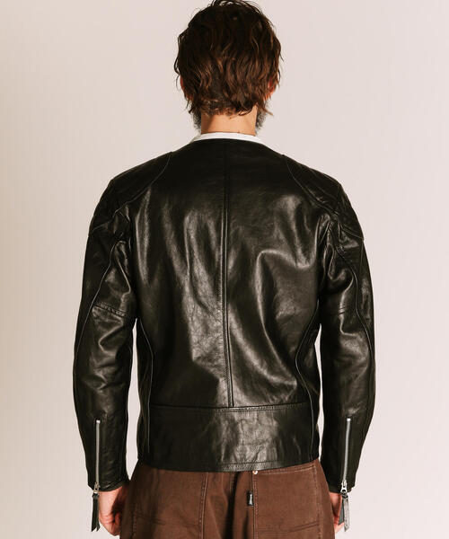 Schott/ショット/NOCOLLAR RACING JACKET/ノーカラー レーシング