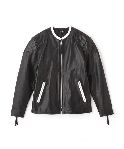 Schott/ショット/NOCOLLAR RACING JACKET/ノーカラー レーシング