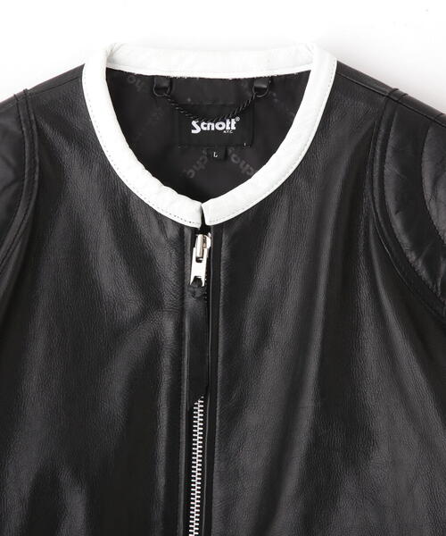 【希少】Schott レザージャケット　ノーカラー 希少】Schott レザージャケット ノーカラー - メルカリ