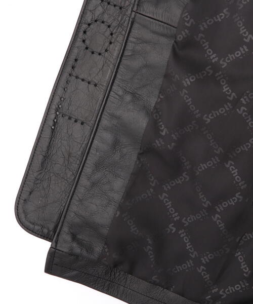 Schott/ショット/NOCOLLAR RACING JACKET/ノーカラー レーシング