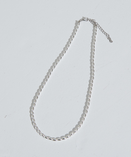 NOMINE(ノミネ)の「メタルビーズ ネックレス(ネックレス・レディース・チャコールグレー/シルバー・フリー)」の5枚目の写真