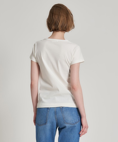 ESTNATION（エストネーション）の「ESTNATION / コンパクト フライス Tシャツ（Tシャツ/カットソー・レディース・ホワイト/ブラック/ブラウン/イエロー・FREE）」の6枚目の写真