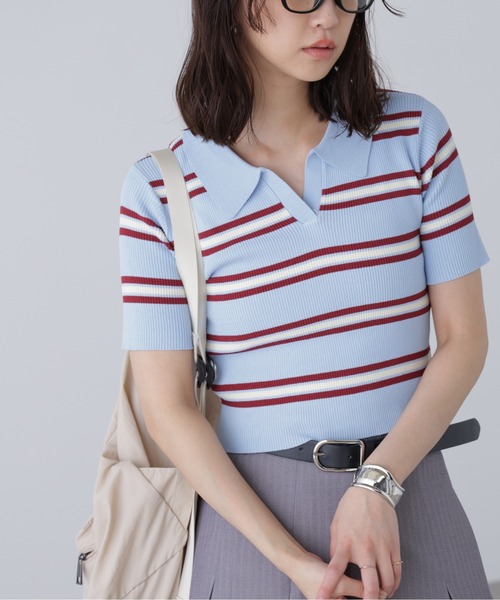 未使用　ASTRAET ボーダーリブニット　サイズフリー FBボーダーニット | outlet | axes femme online shop