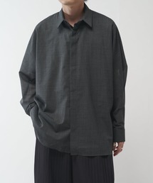 ウール混ドライタッチシアーシャツ