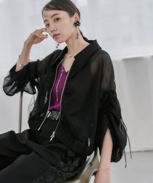 HARE　ウールフラシブルゾン(Mサイズ) HARE（ハレ）の「TRフラシZIPブルゾン(HARE)（ブルゾン）」 - WEAR