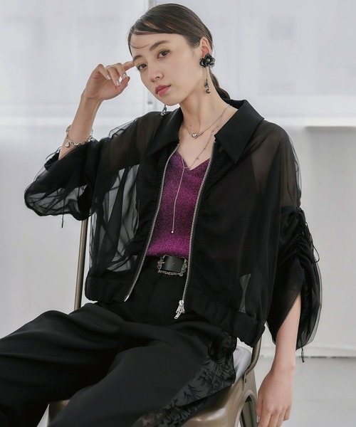 HARE　ウールフラシブルゾン(Mサイズ) HARE（ハレ）の「TRフラシZIPブルゾン(HARE)（ブルゾン）」 - WEAR