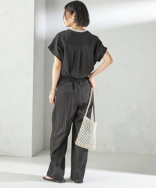 SHIPS（シップス）の「〈手洗い可能〉ダブル ポケット ミリタリー オールインワン（サロペット/オーバーオール・レディース・ブラウン/ブラック・ONE SIZE）」の7枚目の写真