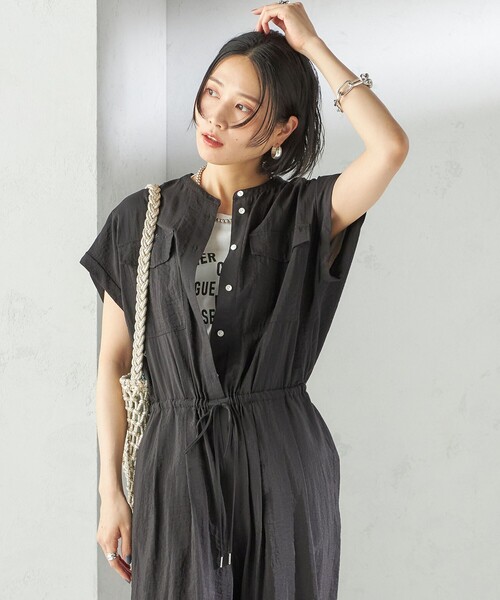 SHIPS（シップス）の「〈手洗い可能〉ダブル ポケット ミリタリー オールインワン（サロペット/オーバーオール・レディース・ブラウン/ブラック・ONE SIZE）」の13枚目の写真