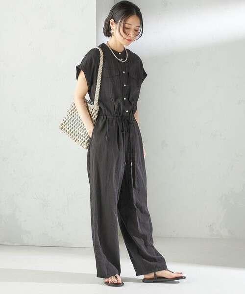 未使用タグ付き✨ スペシャルゲスト サロペット オーバーオール M ブラック Lee（リー） サロペット オーバーオール 華奢見えリラックスサロペット