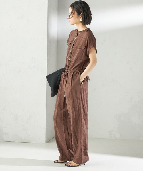 SHIPS（シップス）の「〈手洗い可能〉ダブル ポケット ミリタリー オールインワン（サロペット/オーバーオール・レディース・ブラウン/ブラック・ONE SIZE）」の17枚目の写真