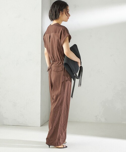 SHIPS（シップス）の「〈手洗い可能〉ダブル ポケット ミリタリー オールインワン（サロペット/オーバーオール・レディース・ブラウン/ブラック・ONE SIZE）」の21枚目の写真