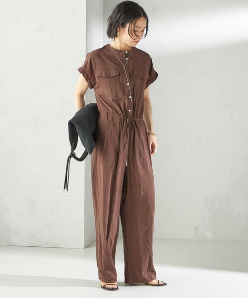 手洗い可能〉ダブル ポケット ミリタリー オールインワン（サロペット