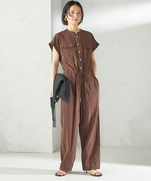 手洗い可能〉ダブル ポケット ミリタリー オールインワン（サロペット