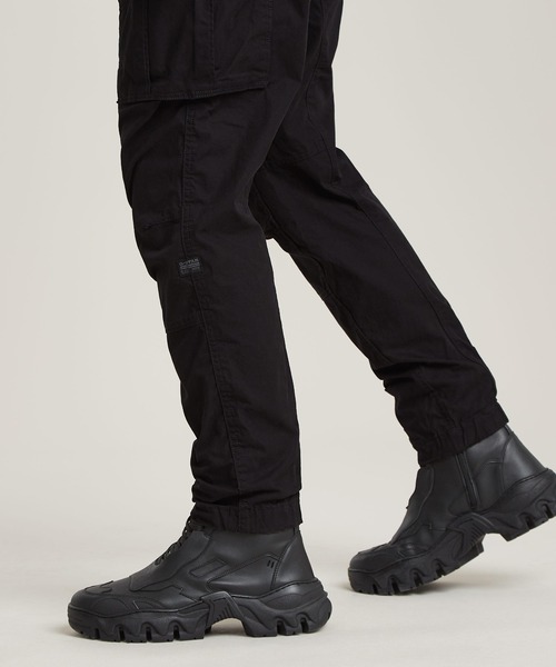 G-STAR(ジースター)の「3D Regular Tapered Cuffed Cargo Pants/立体裁断レギュラーテーパードジョガーカーゴパンツ(カーゴパンツ・メンズ・ダークオリーブ/ダークブラック・28/30/30/30/32/30/34/30)」の6枚目の写真