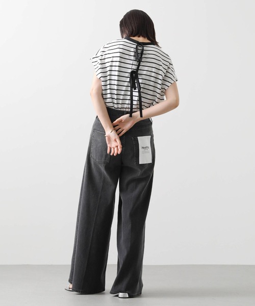 専用2025夏新品　グレディブリリアン　バイカラー切替フレンチスリーブカットソー Gready Brilliant｜バイカラー切替フレンチスリーブカットソー