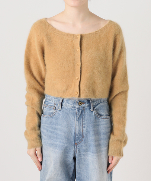 plage（プラージュ）の「Light Fur Short カーディガン（カーディガン/ボレロ・レディース・ベージュ/グレー・FREE）」の10枚目の写真