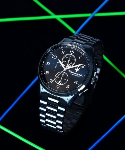 Maserati(マセラティ)の「「Maserati/マセラティ」ソルパッソ - 42mm クロノ ブルー ダイヤル ブルー ブレスレット(アナログ腕時計・メンズ・ネイビー・42mm)」の1枚目の写真