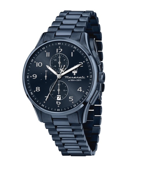 Maserati(マセラティ)の「「Maserati/マセラティ」ソルパッソ - 42mm クロノ ブルー ダイヤル ブルー ブレスレット(アナログ腕時計・メンズ・ネイビー・42mm)」の2枚目の写真