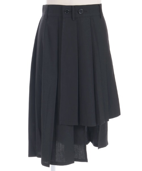BLACKPEACENOW アシンメトリースカート ベルト レイヤード 黒 アシンメトリー ミニスカート【Gray/Black】