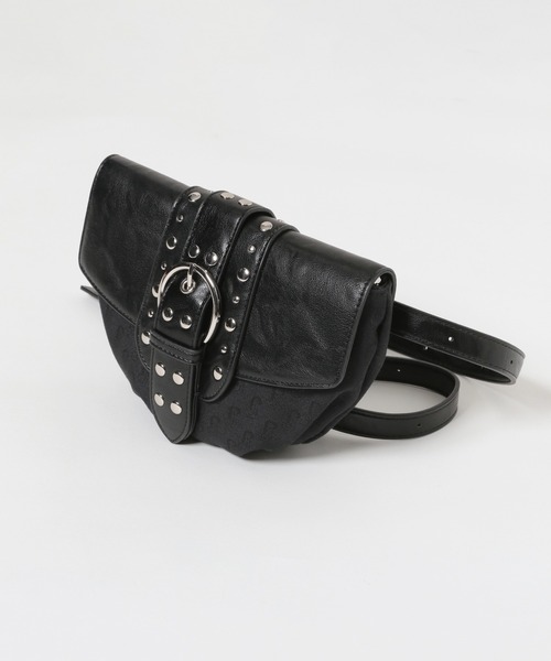 JEANASIS（ジーナシス）の「スタッズジャガードモノグラムミニBAG/576812（ショルダーバッグ・レディース・ブラック系その他/カーキ系・FREE）」の12枚目の写真