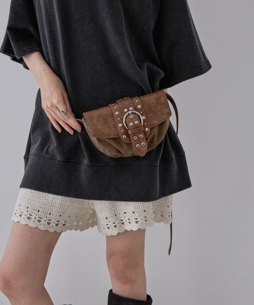 JEANASIS（ジーナシス）の「スタッズジャガードモノグラムミニBAG/576812（ショルダーバッグ・レディース・ブラック系その他/カーキ系・FREE）」の21枚目の写真