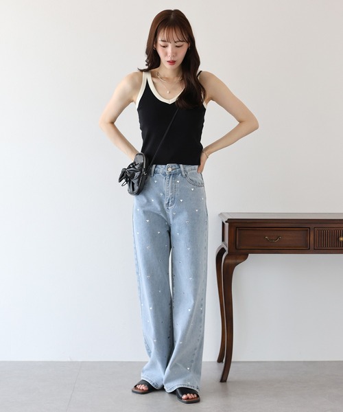 BLUEEAST（ブルーイースト）の「2WAYバイカラータンクトップ（タンクトップ・レディース・オフホワイト/ブラック/グレイッシュベージュ・MEDIUM）」の16枚目の写真