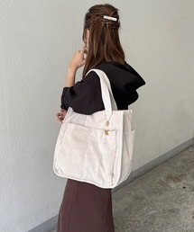 コーデュロイビッグトートバッグ