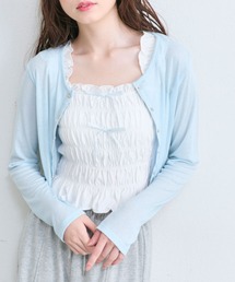 w closet - Alley Tokyo ふっさふさ過ぎるBIGカーデ サックスブルー　水色 w closet - Alley Tokyo ふっさふさ過ぎるBIGカーデ サックス