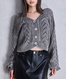 GYDA | 2WAYメッシュブリーチニットトップス(カーディガン/ボレロ)