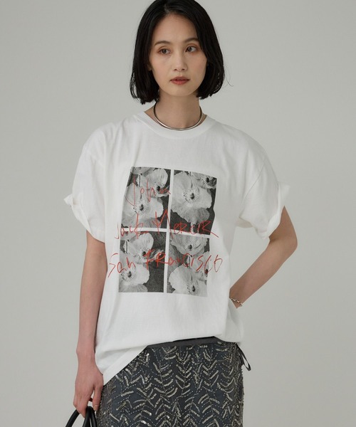 J.J. Mercer】＜別注＞FLOWER TEE（Tシャツ/カットソー）｜jj