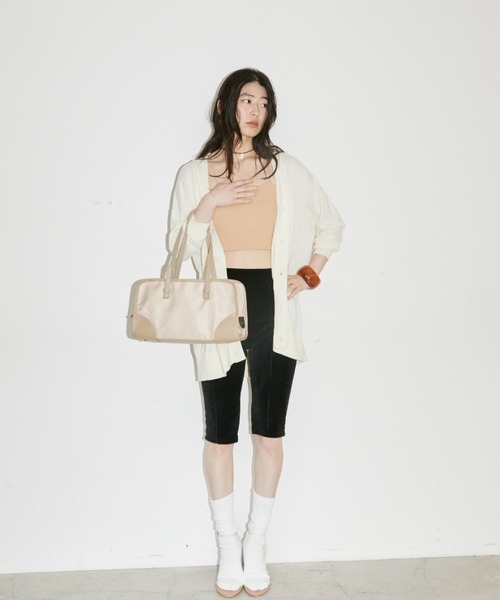 THEATRE PRODUCTS(シアタープロダクツ)の「ナイロンツイルスクエアハンドバッグL(ボストンバッグ・レディース・ブラック/ベージュ/ブラウン・FREE)」の14枚目の写真