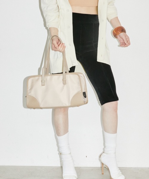 THEATRE PRODUCTS(シアタープロダクツ)の「ナイロンツイルスクエアハンドバッグL(ボストンバッグ・レディース・ブラック/ベージュ/ブラウン・FREE)」の15枚目の写真