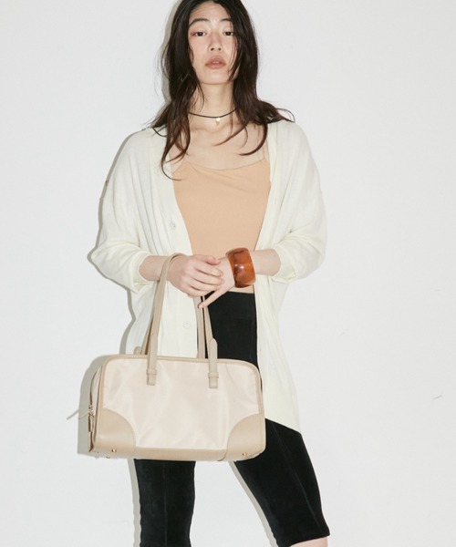 THEATRE PRODUCTS(シアタープロダクツ)の「ナイロンツイルスクエアハンドバッグL(ボストンバッグ・レディース・ブラック/ベージュ/ブラウン・FREE)」の16枚目の写真