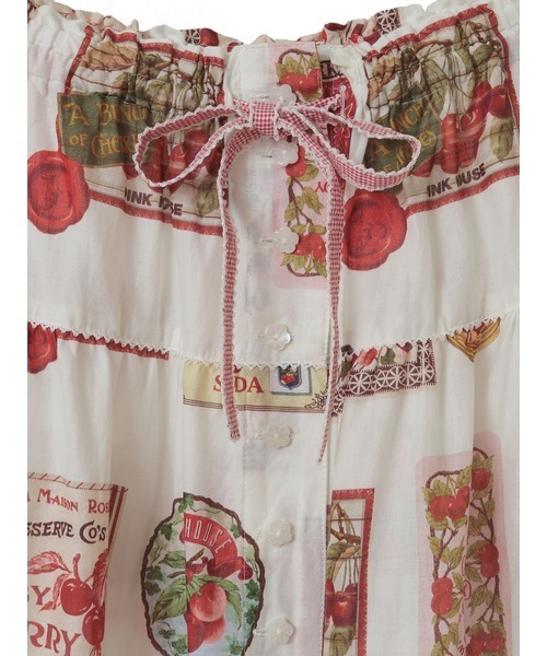 PINK HOUSE（ピンクハウス）の「チェリープリントスカート（スカート・レディース・ブラック/キナリ/ピンク/ライトグリーン・フリー）」の9枚目の写真