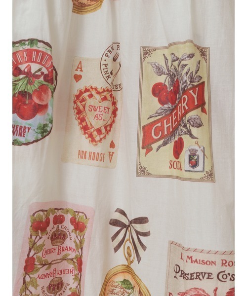 PINK HOUSE（ピンクハウス）の「チェリープリントスカート（スカート・レディース・ブラック/キナリ/ピンク/ライトグリーン・フリー）」の12枚目の写真