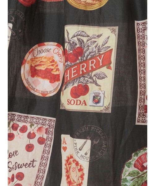 PINK HOUSE（ピンクハウス）の「チェリープリントスカート（スカート・レディース・ブラック/キナリ/ピンク/ライトグリーン・フリー）」の13枚目の写真