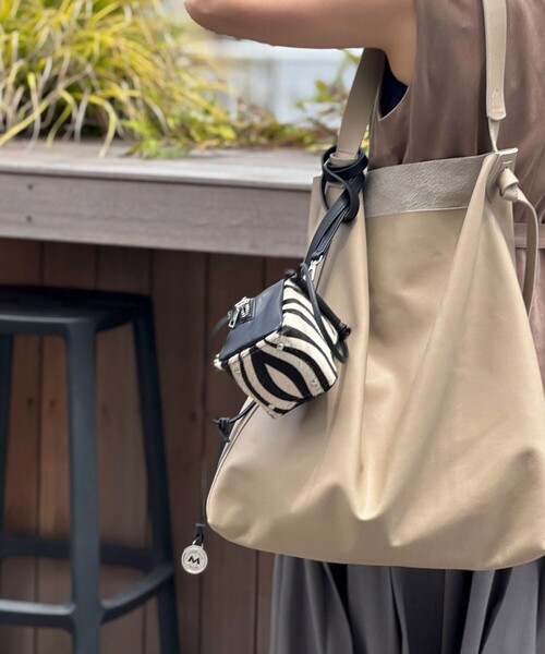 セール】【MARCO MASI/ マルコマージ】ミニキューブゼブラバッグ