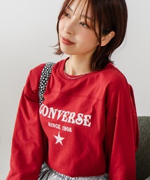 【CONVERSE/コンバース】裾ラウンド 7分袖 Tシャツ