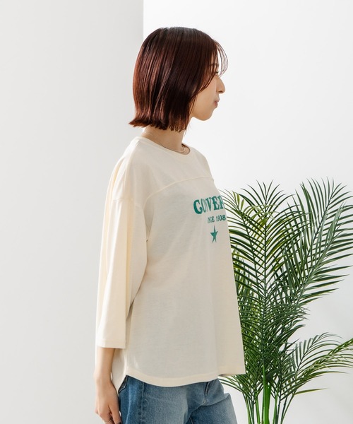 CONVERSE(コンバース)の「【CONVERSE/コンバース】裾ラウンド 7分袖 Tシャツ(Tシャツ/カットソー・レディース・チャコールグレー/レッド/ブルー/アイボリー・MEDIUM/LARGE)」の15枚目の写真