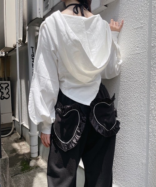 lilLilly（リルリリー）の「ピグメントコルセットパーカー（パーカー・レディース・ホワイト/ブラック/グレー・FREE）」の17枚目の写真