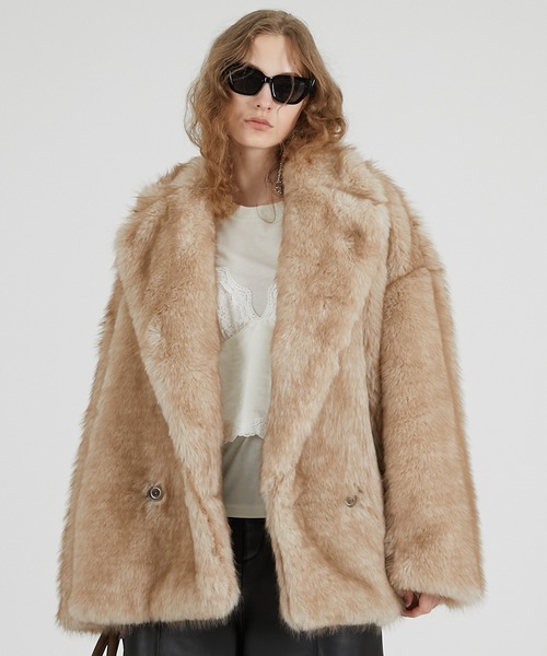 PRANK PROJECT（プランクプロジェクト）の「シャドーファージャケット / Shadow Fur Jacket（その他アウター・レディース・ブラウン/ベージュ・FREE）」の5枚目の写真