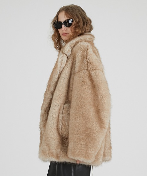 PRANK PROJECT（プランクプロジェクト）の「シャドーファージャケット / Shadow Fur Jacket（その他アウター・レディース・ブラウン/ベージュ・FREE）」の6枚目の写真