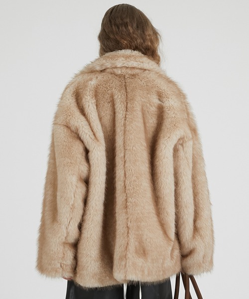 PRANK PROJECT（プランクプロジェクト）の「シャドーファージャケット / Shadow Fur Jacket（その他アウター・レディース・ブラウン/ベージュ・FREE）」の7枚目の写真