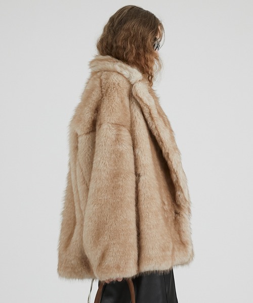 PRANK PROJECT（プランクプロジェクト）の「シャドーファージャケット / Shadow Fur Jacket（その他アウター・レディース・ブラウン/ベージュ・FREE）」の8枚目の写真