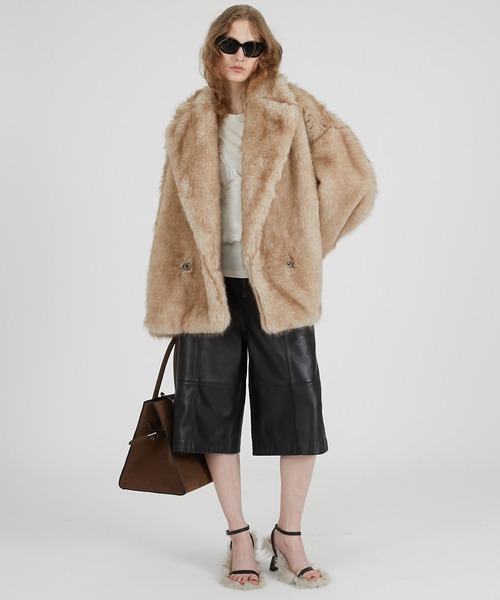 PRANK PROJECT（プランクプロジェクト）の「シャドーファージャケット / Shadow Fur Jacket（その他アウター・レディース・ブラウン/ベージュ・FREE）」の3枚目の写真