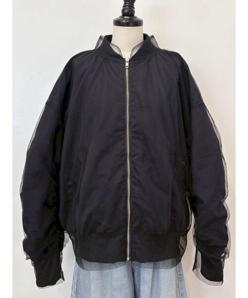 Ungrid（アングリッド）の「チュールドッキングMA-1（MA-1・レディース・ブラック/カーキ・FREE）」の3枚目の写真