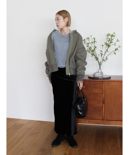 Ungrid（アングリッド）の「チュールドッキングMA-1（MA-1・レディース・ブラック/カーキ・FREE）」の12枚目の写真