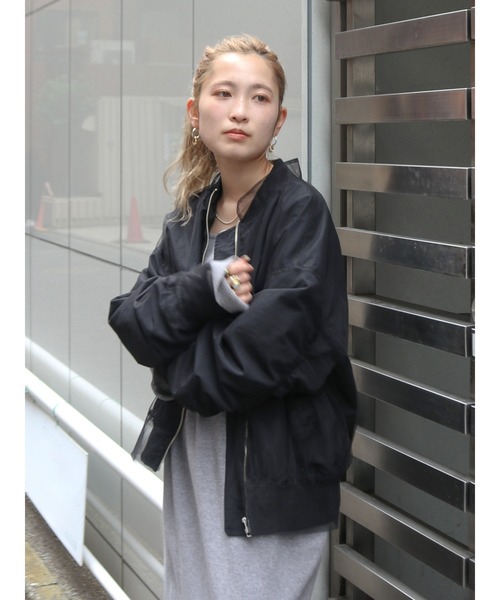 Ungrid（アングリッド）の「チュールドッキングMA-1（MA-1・レディース・ブラック/カーキ・FREE）」の18枚目の写真