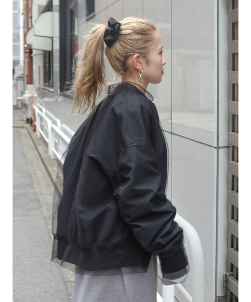 Ungrid（アングリッド）の「チュールドッキングMA-1（MA-1・レディース・ブラック/カーキ・FREE）」の16枚目の写真