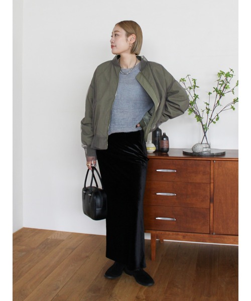 Ungrid（アングリッド）の「チュールドッキングMA-1（MA-1・レディース・ブラック/カーキ・FREE）」の11枚目の写真